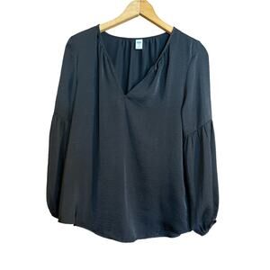 Old navy womens Black long sleeve v-neck blouse shirt size XS